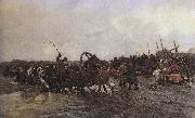 Jozef Chelmonski Market oil painting
